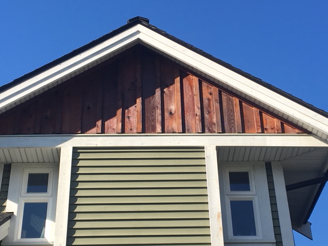 Cedar Siding Roof Repair, Cloverdale.
