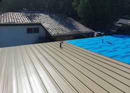New metal roofing replacement